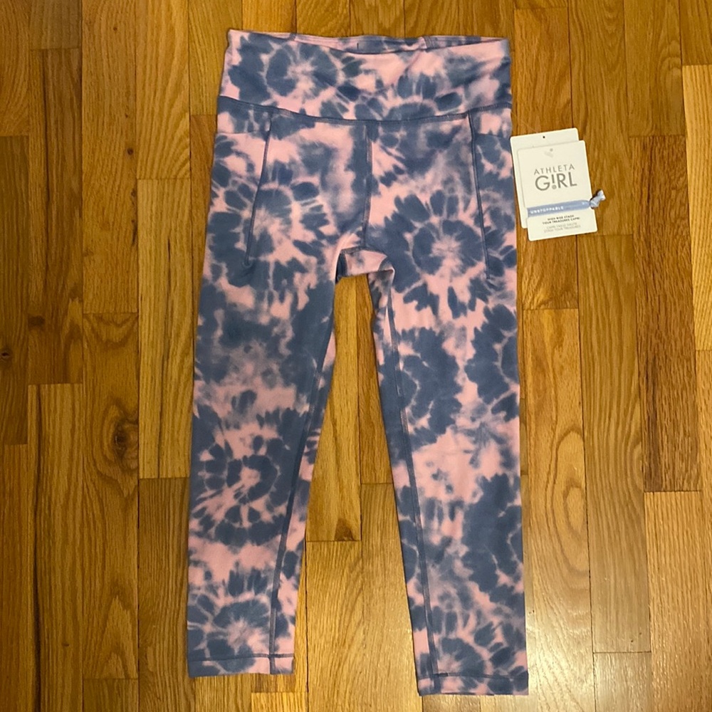 Athleta Girl Capri leggings pink/purple